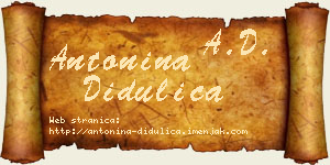 Antonina Didulica vizit kartica